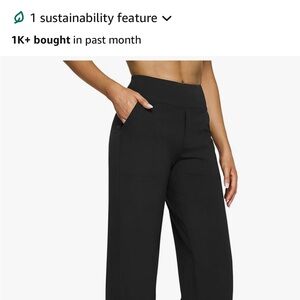 Women's Black Wide-Leg Pants - STRETCHY
